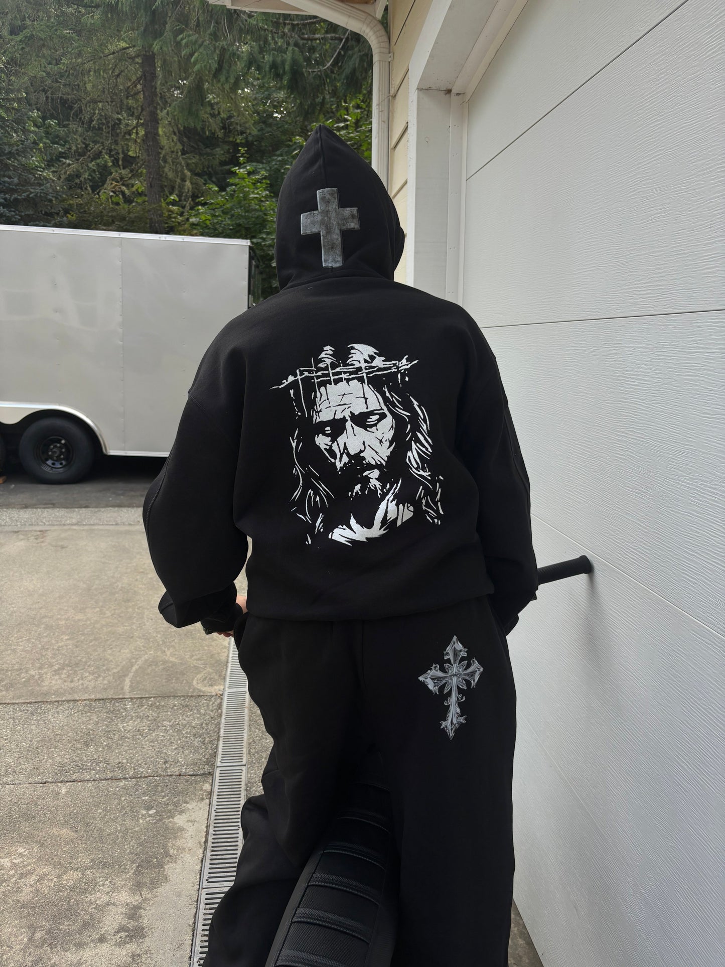 14 OZ black Urban hoodie