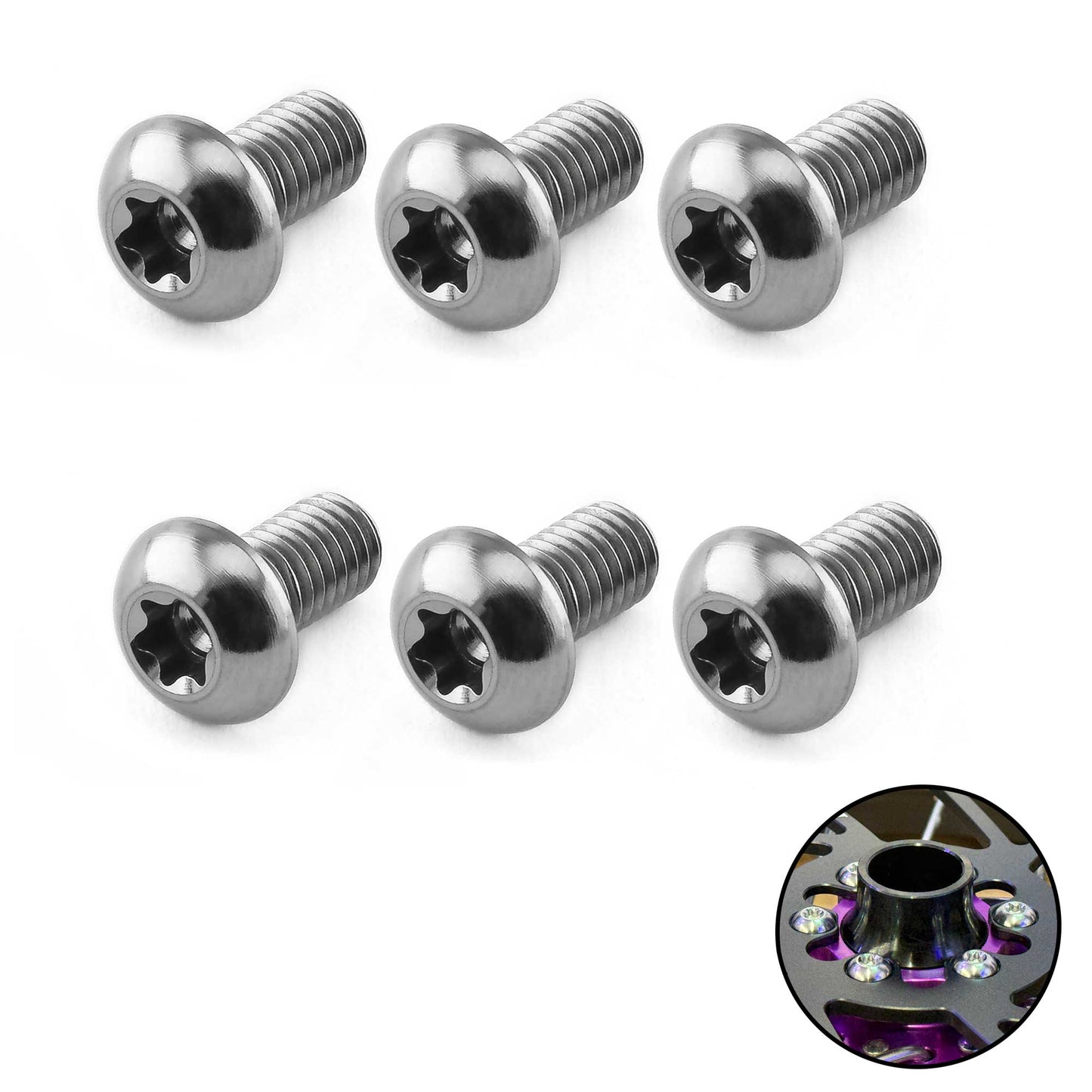 Titanium Front Rotor Bolts (6 Pack) for Sur - Ron, E - Ride PRO & Talaria - MXwraps