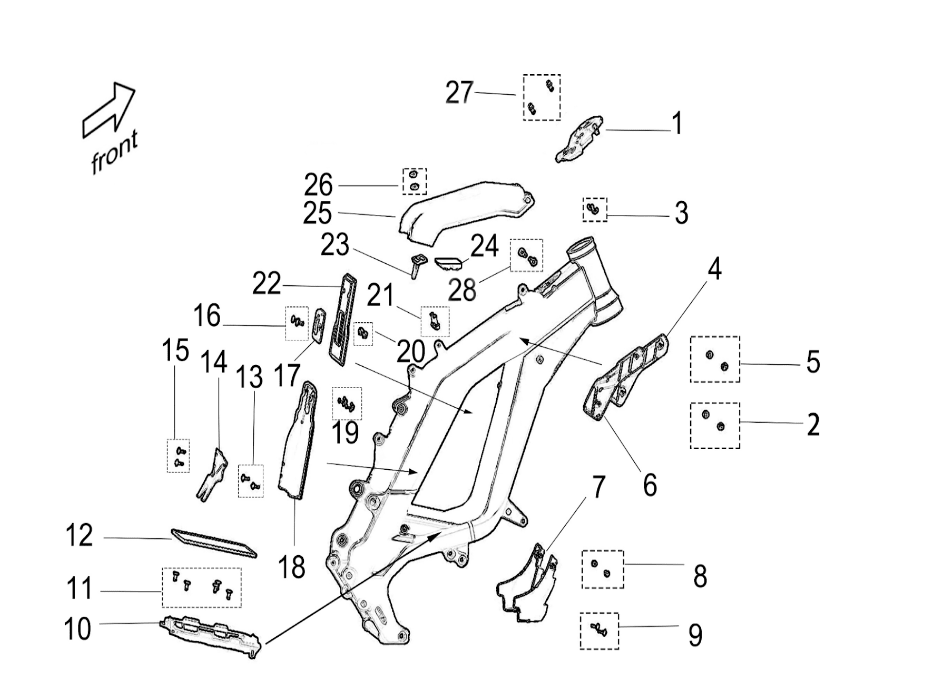 Battery Assembly Rear Fender Mudguard Plastic - MXwraps
