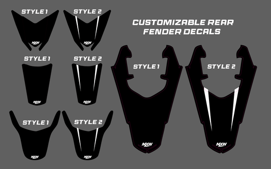 Customizable Rear Fender Decal - MXwraps