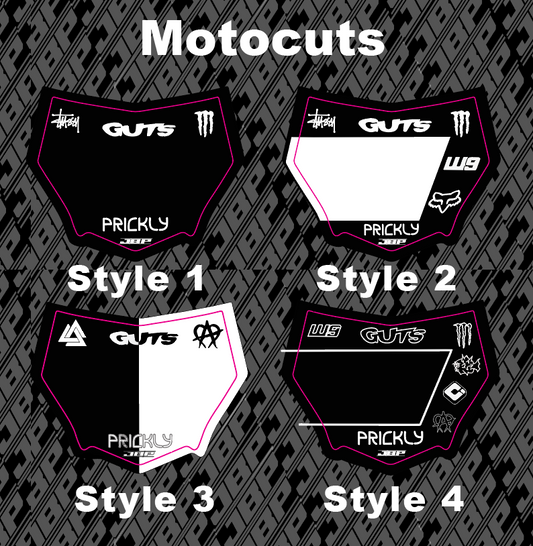 Pre-designed Motocutz Plate Decal