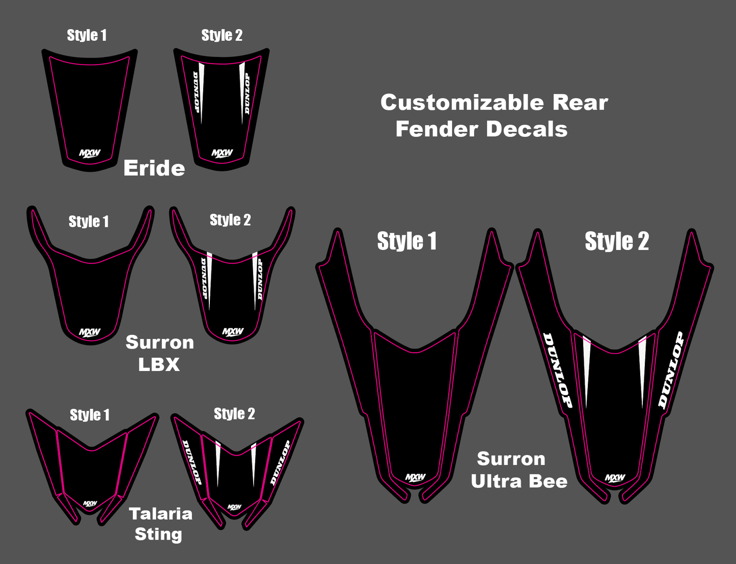 Customizable Rear Fender Decal - MXwraps