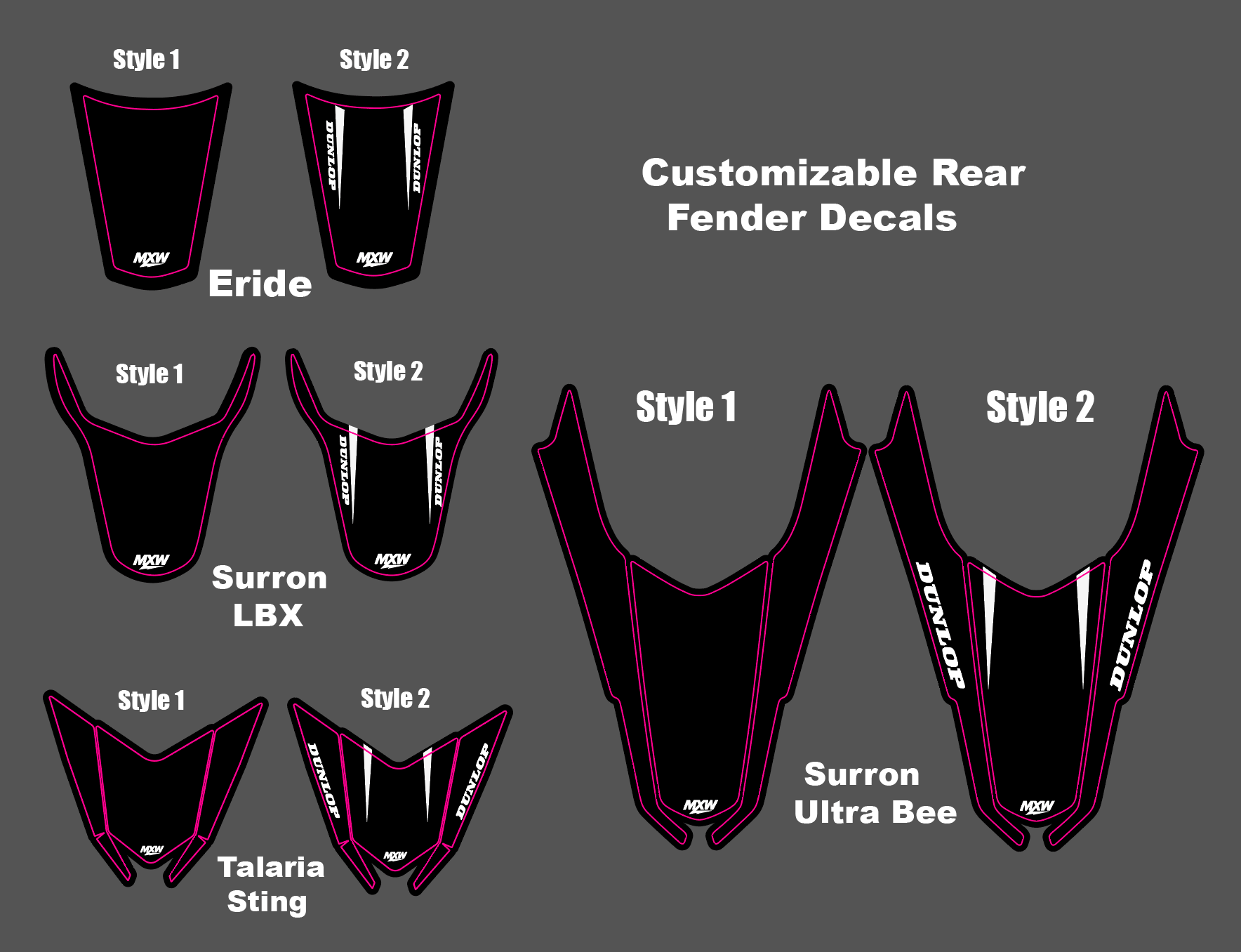Customizable Rear Fender Decal - MXwraps