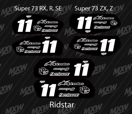 Super73/Ridstar Battery Decals - MXwraps