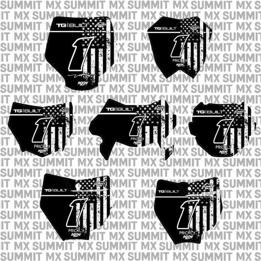 Stars & Stripes Number Plate Decal