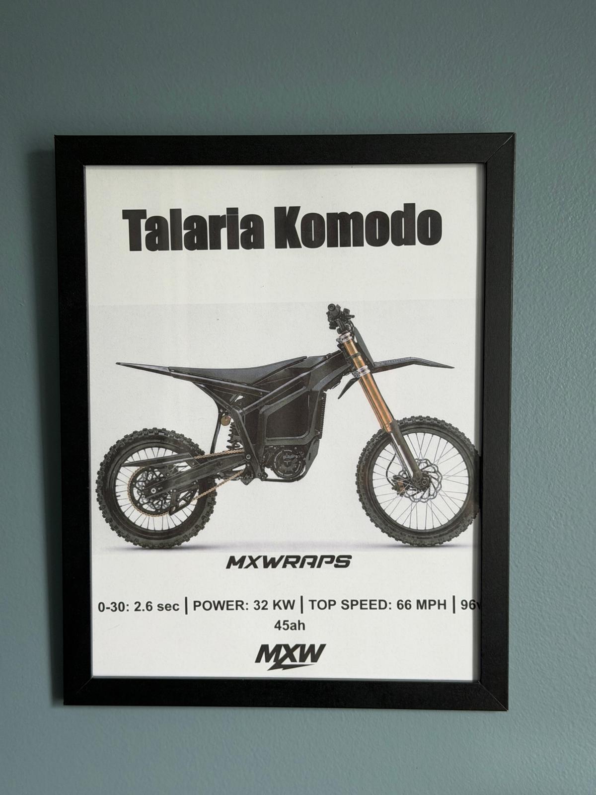 MXW Talaria Komodo Framed Poster - MXwraps