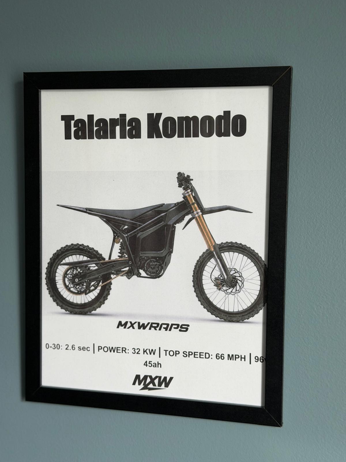 MXW Talaria Komodo Framed Poster - MXwraps