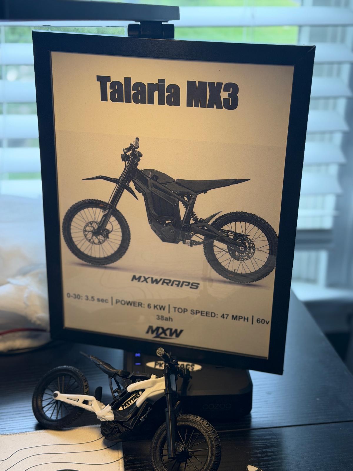 MXW Talaria MX3 Framed Poster - MXwraps