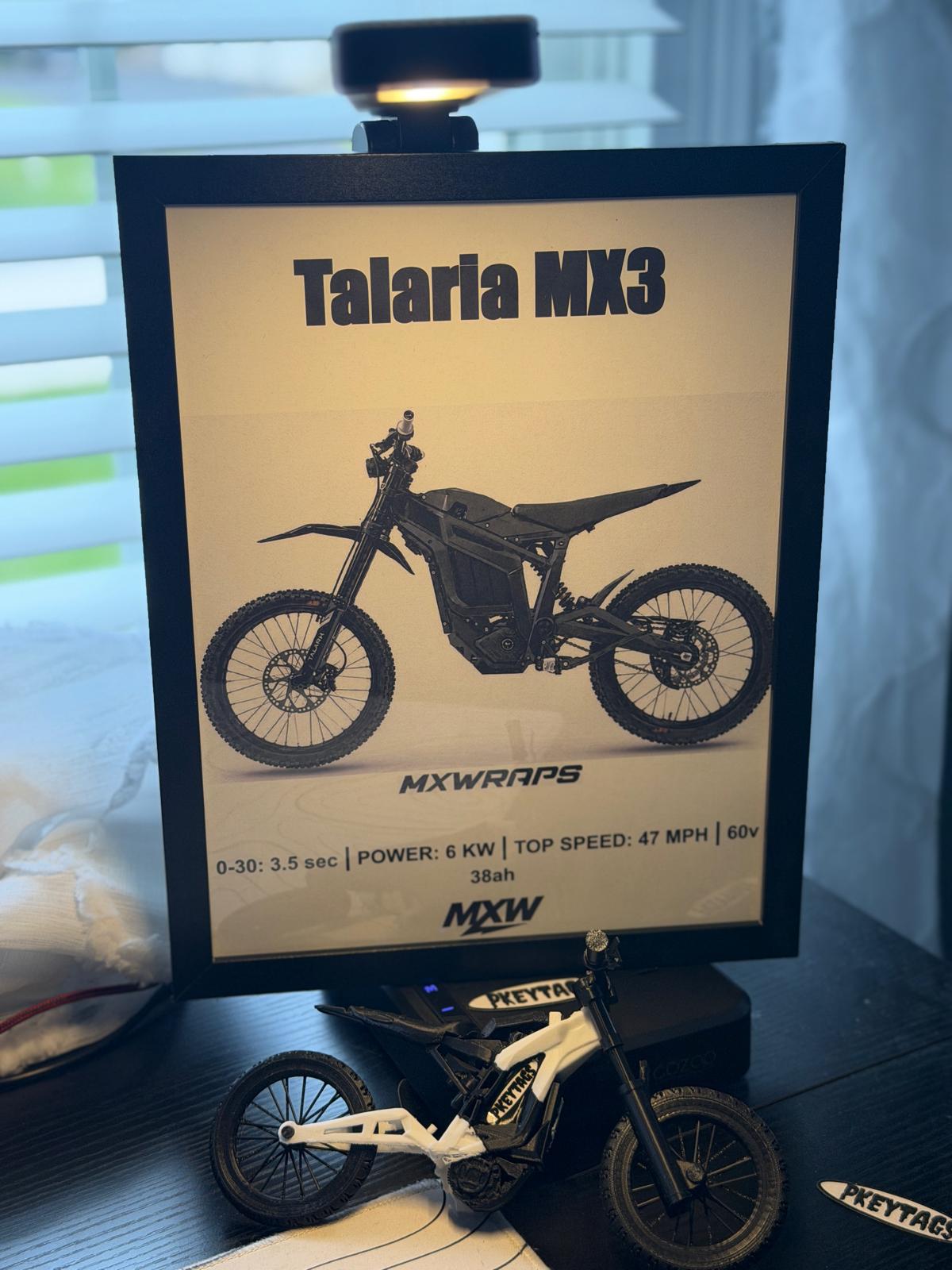 MXW Talaria MX3 Framed Poster - MXwraps