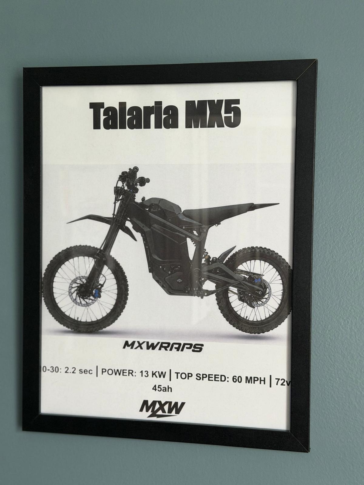 MXW Talaria MX5 Framed Poster - MXwraps