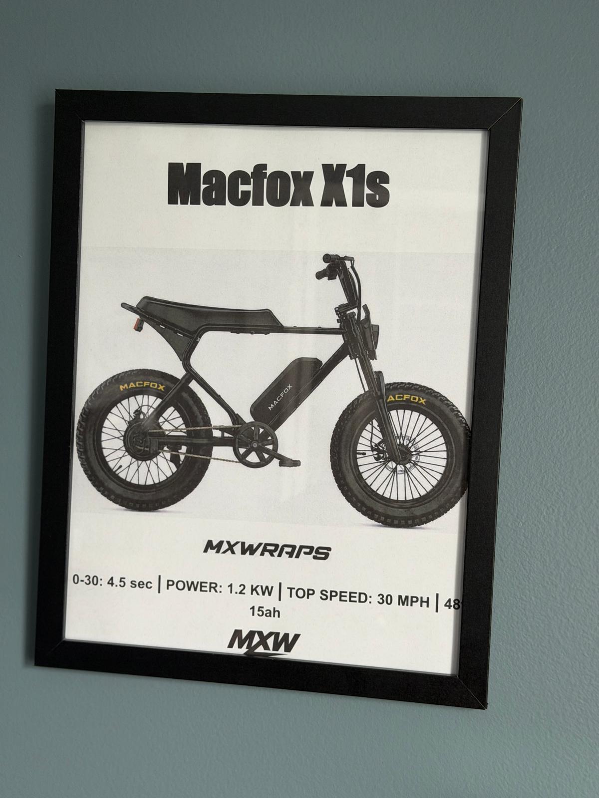 MXW MacFox X1s Framed Poster - MXwraps