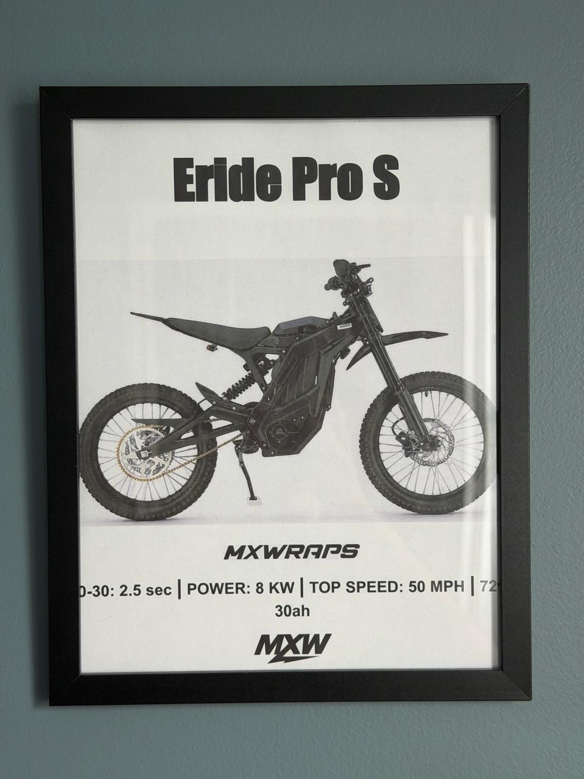 MXW Eride Pro S Framed Poster - MXwraps