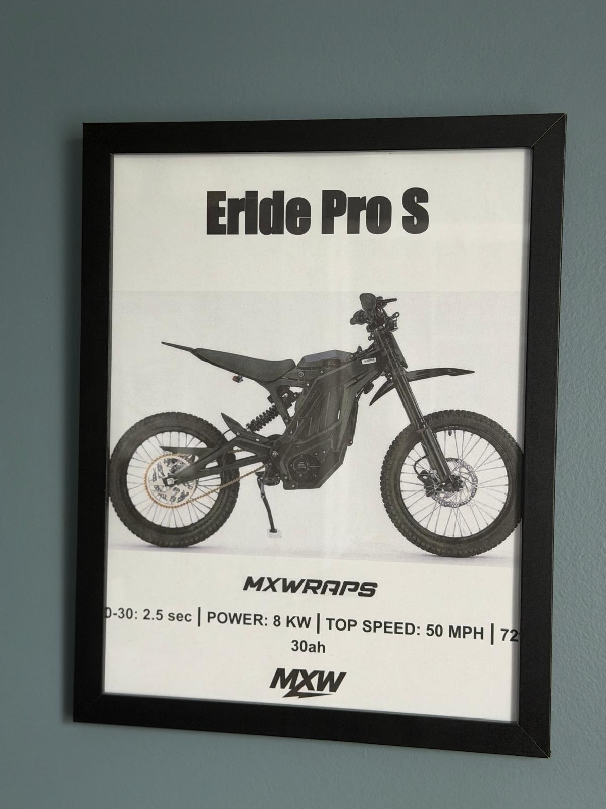 MXW Eride Pro S Framed Poster - MXwraps
