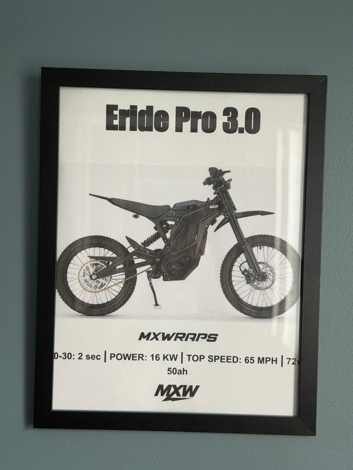 MXW Eride Pro 3.0 Framed Poster - MXwraps