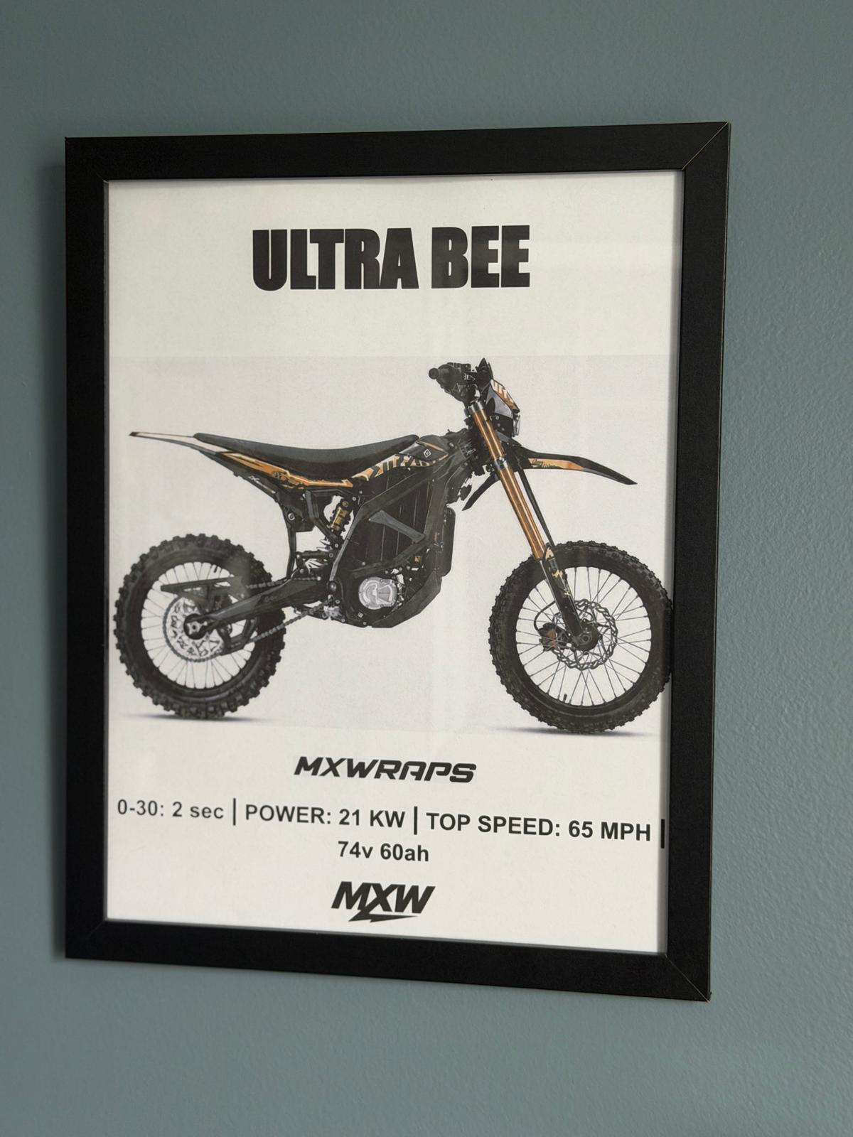 MXW Surron Ultrabee Framed Poster - MXwraps
