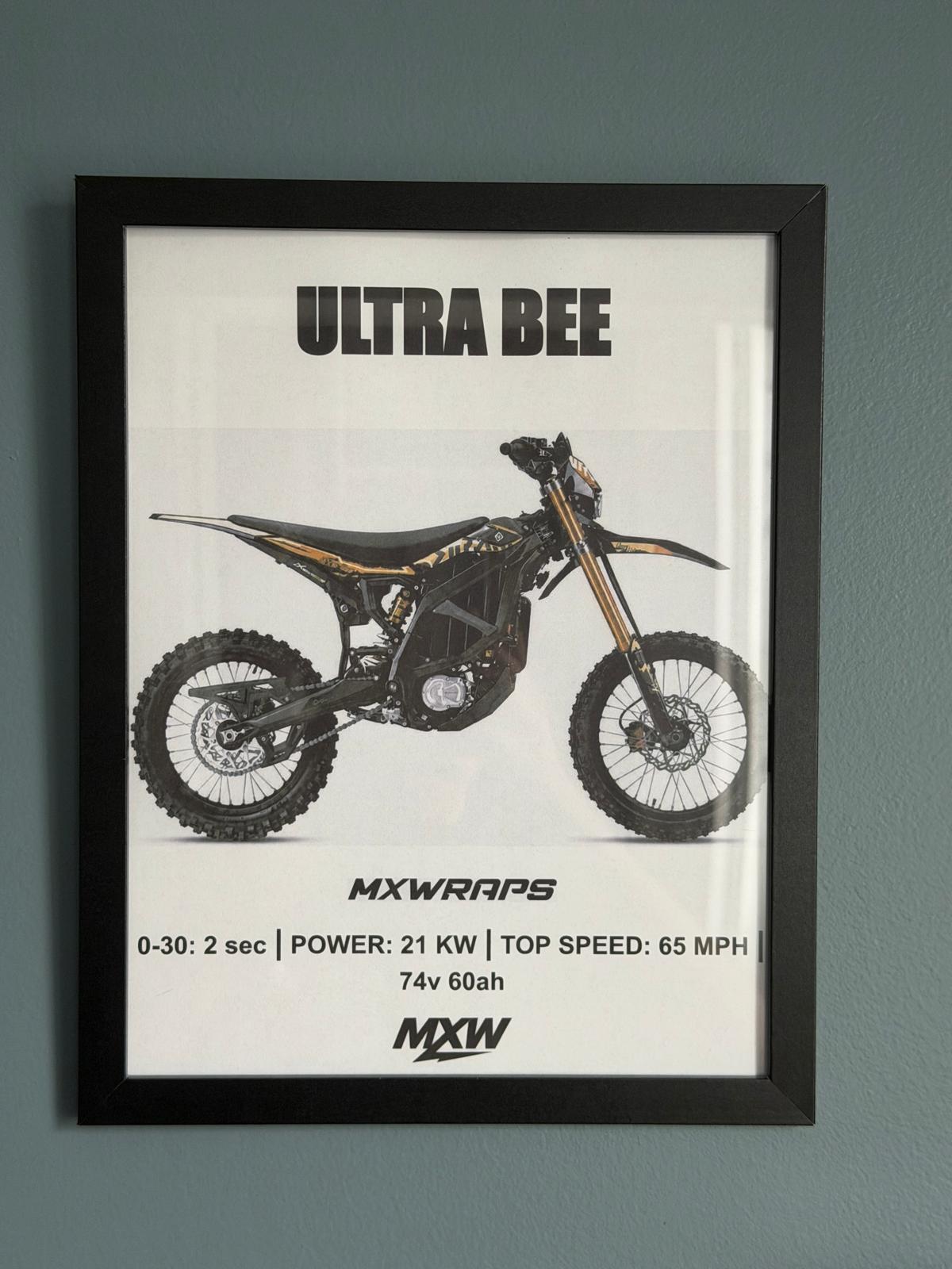 MXW Surron Ultrabee Framed Poster - MXwraps
