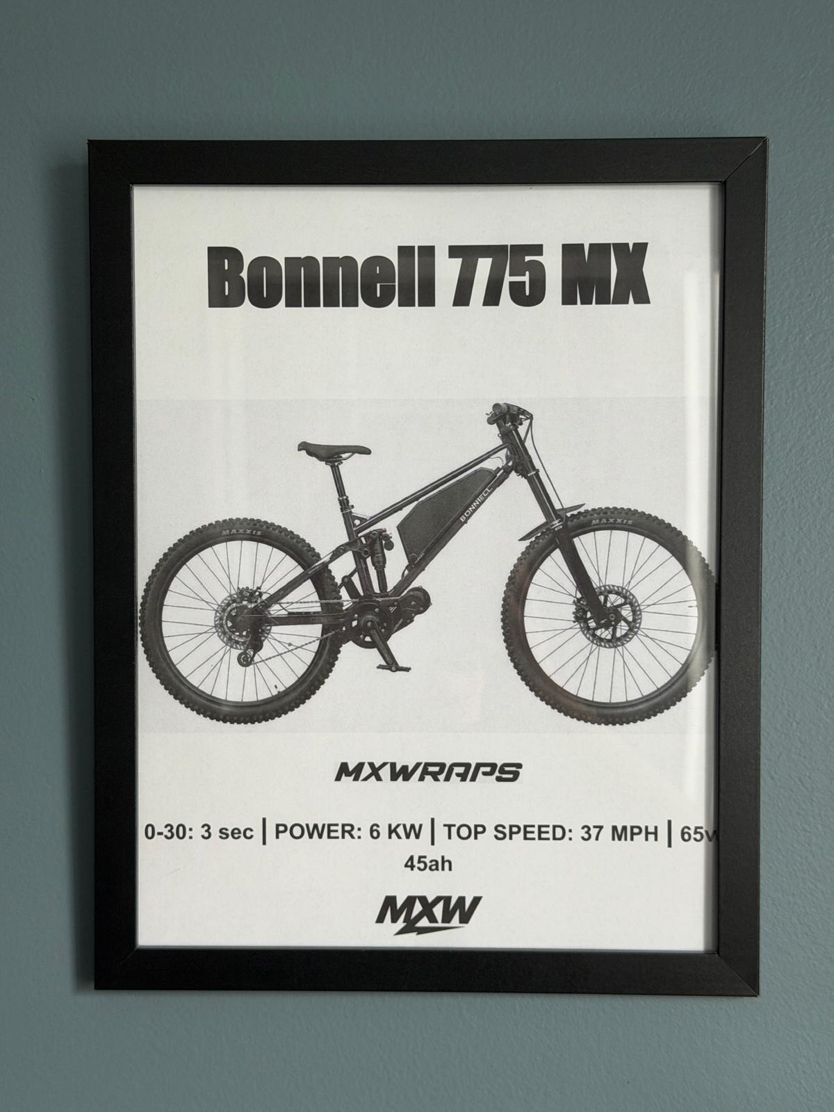 MXW Bonnell 775 MX Framed Poster - MXwraps