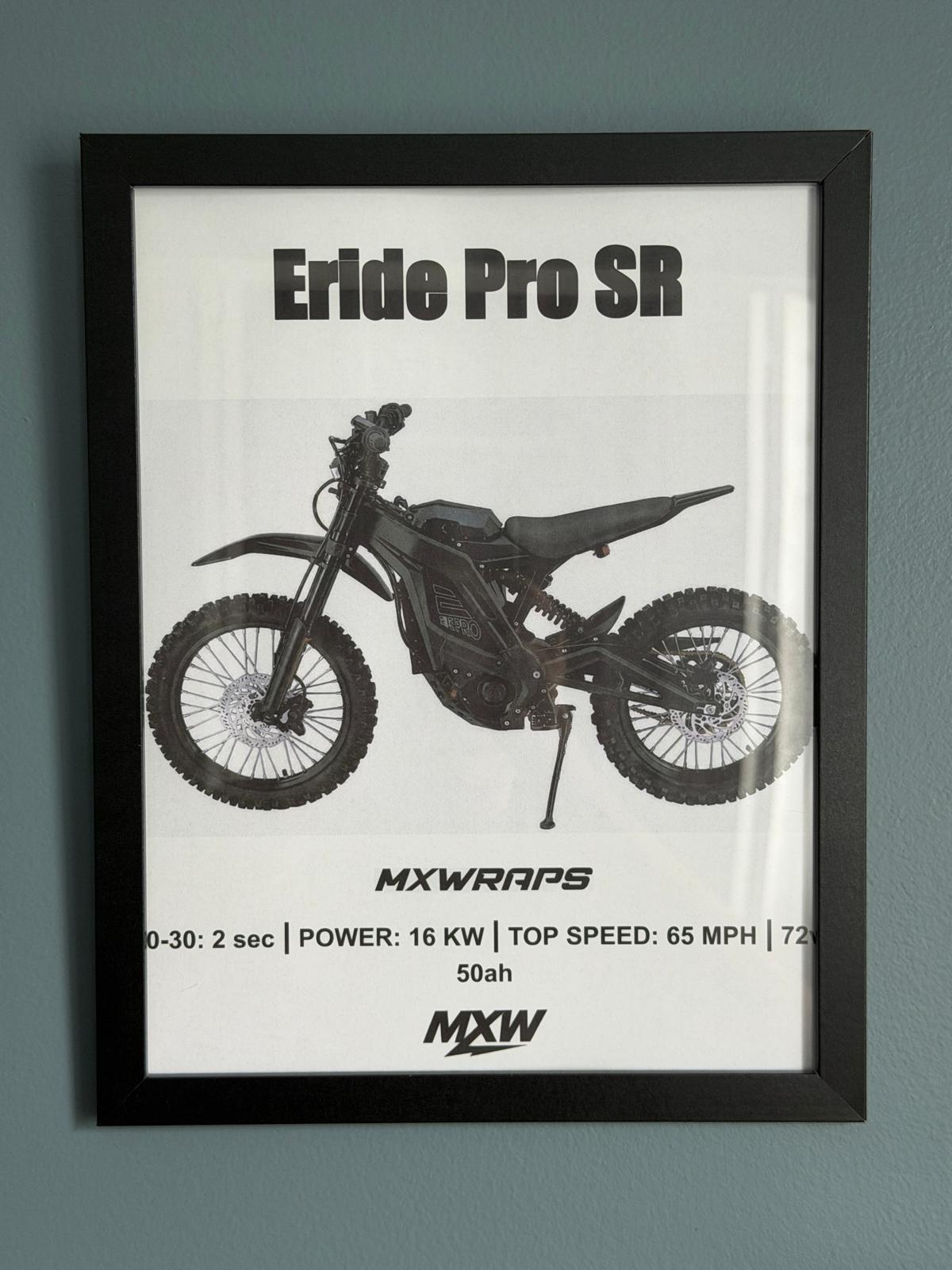 MXW Eride Pro SR Framed Poster - MXwraps