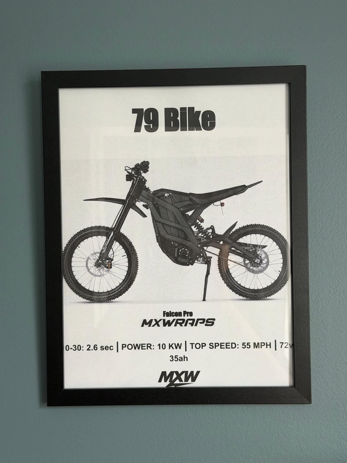 MXW 79 Bike Falcon Pro Framed Poster - MXwraps