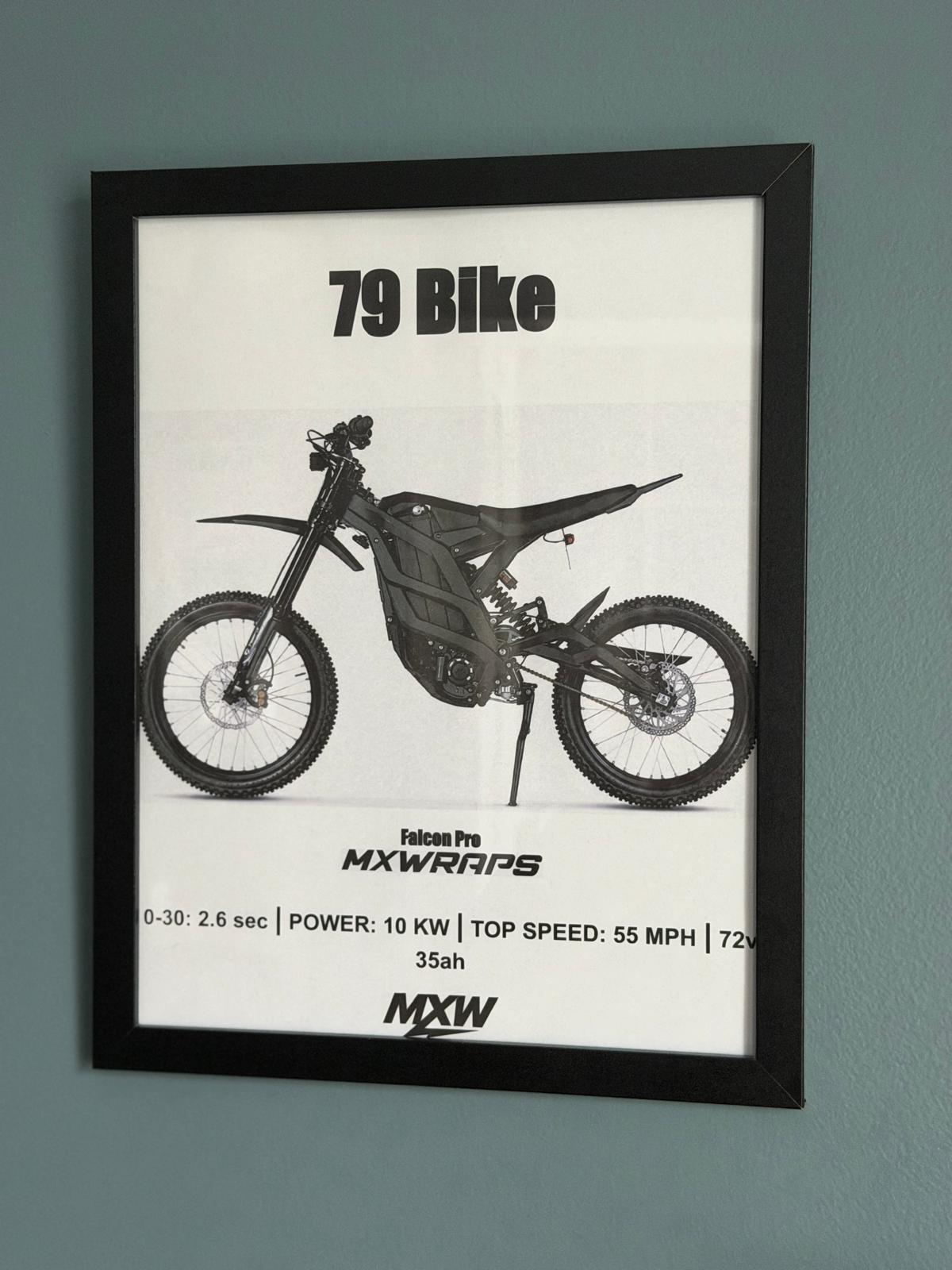 MXW 79 Bike Falcon Pro Framed Poster - MXwraps