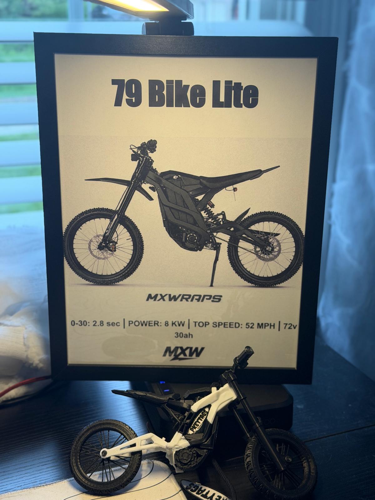 MXW 79 Bike Lite Framed Poster - MXwraps