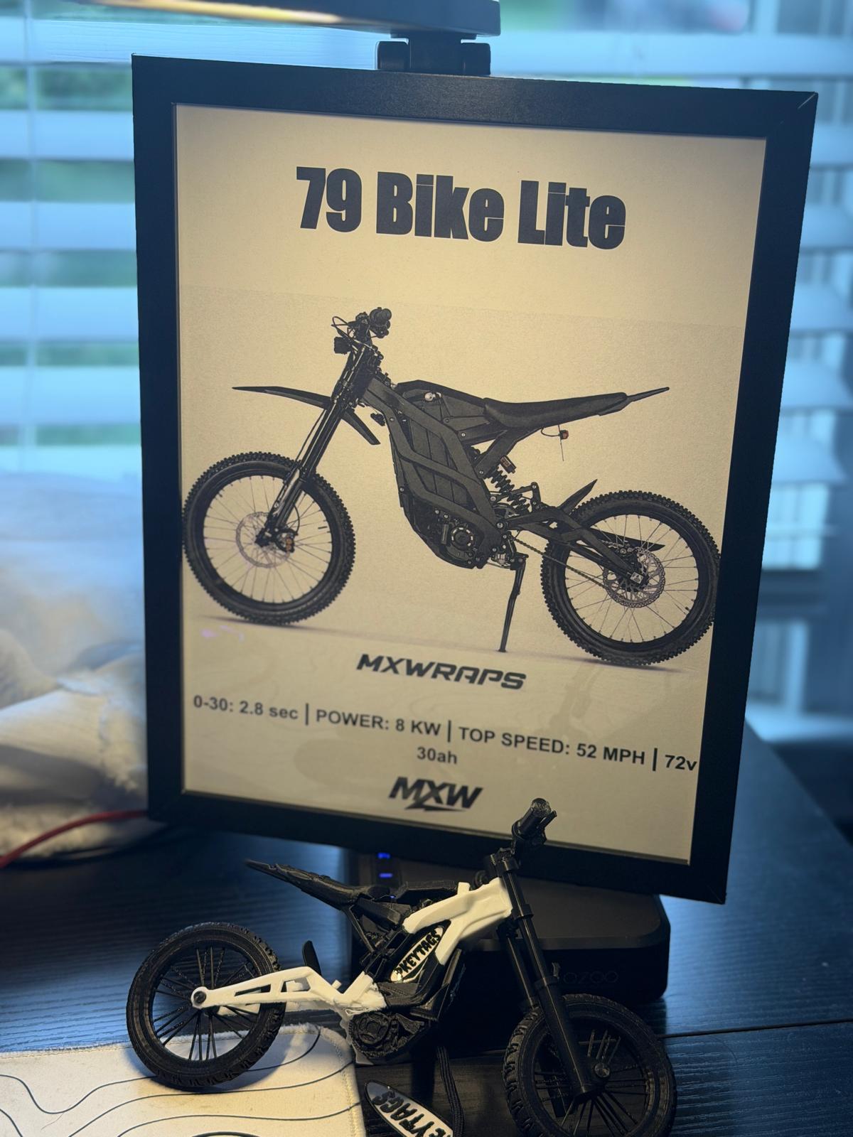 MXW 79 Bike Lite Framed Poster - MXwraps