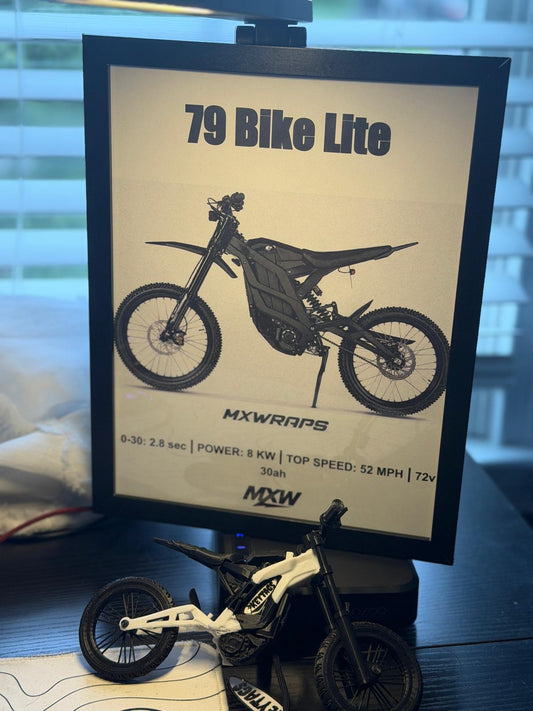 MXW 79 Bike Lite Framed Poster - MXwraps