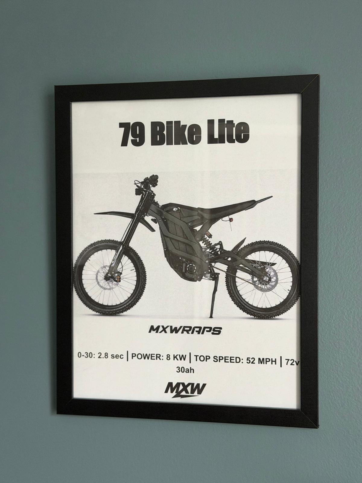 MXW 79 Bike Lite Framed Poster - MXwraps