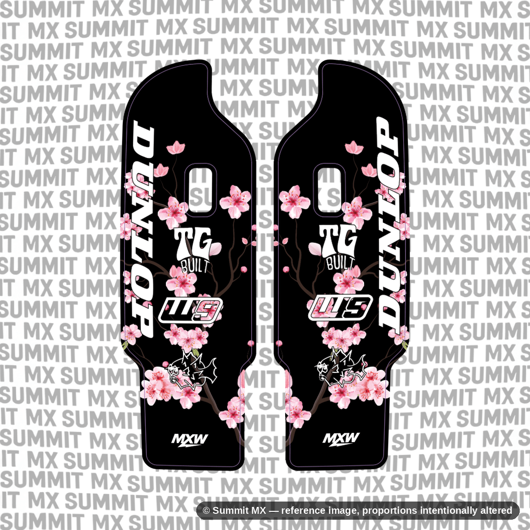 Cherry Blossom Fork Guard Decals - MXwraps