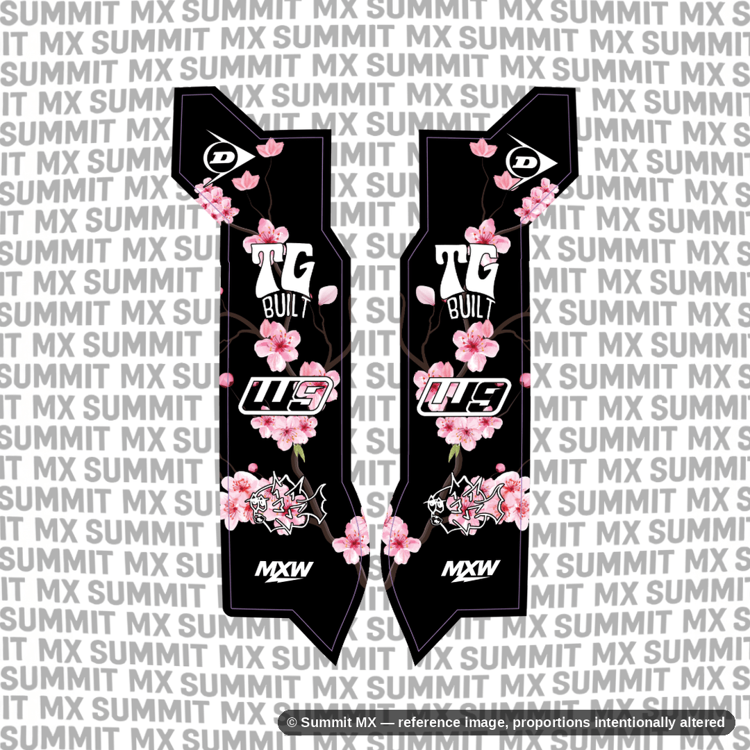 Cherry Blossom Fork Guard Decals - MXwraps