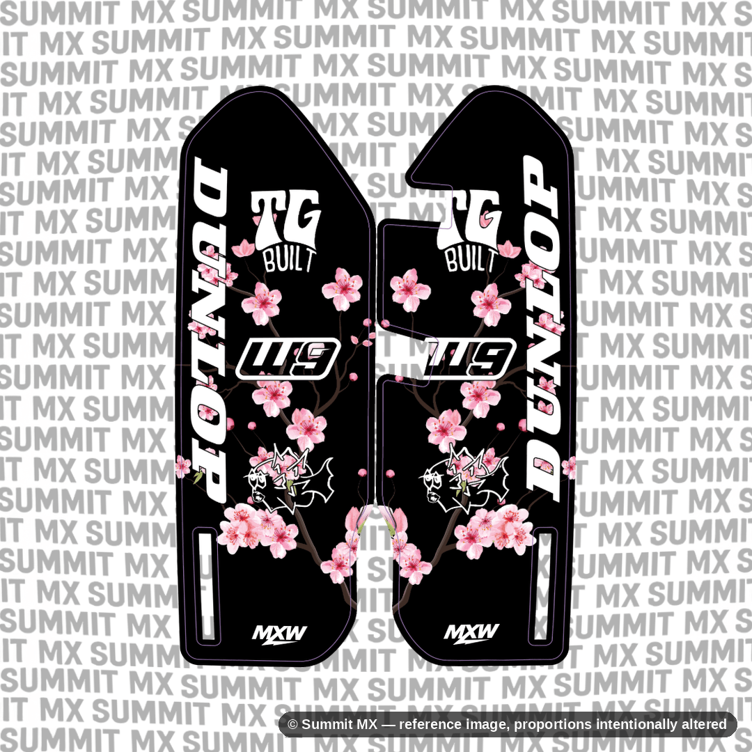 Cherry Blossom Fork Guard Decals - MXwraps