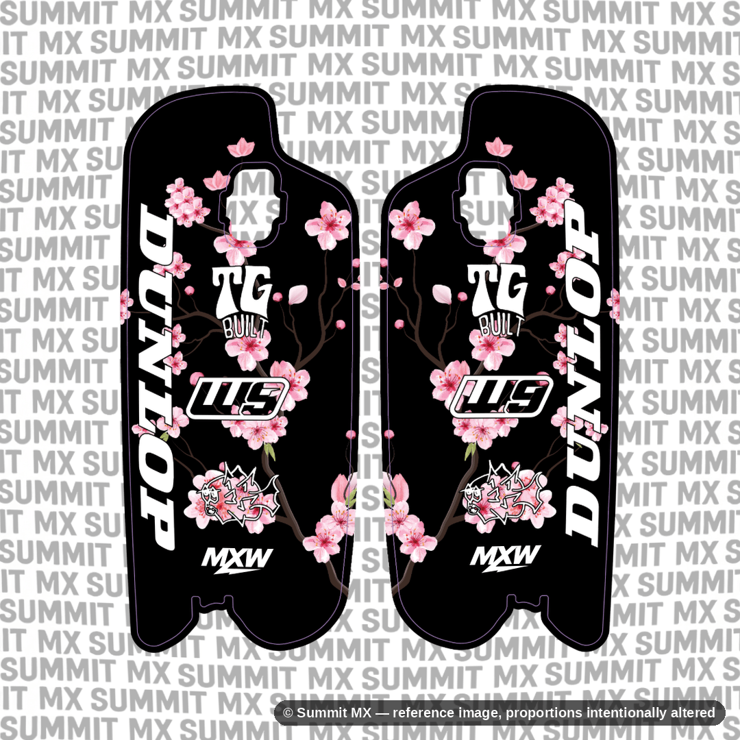 Cherry Blossom Fork Guard Decals - MXwraps