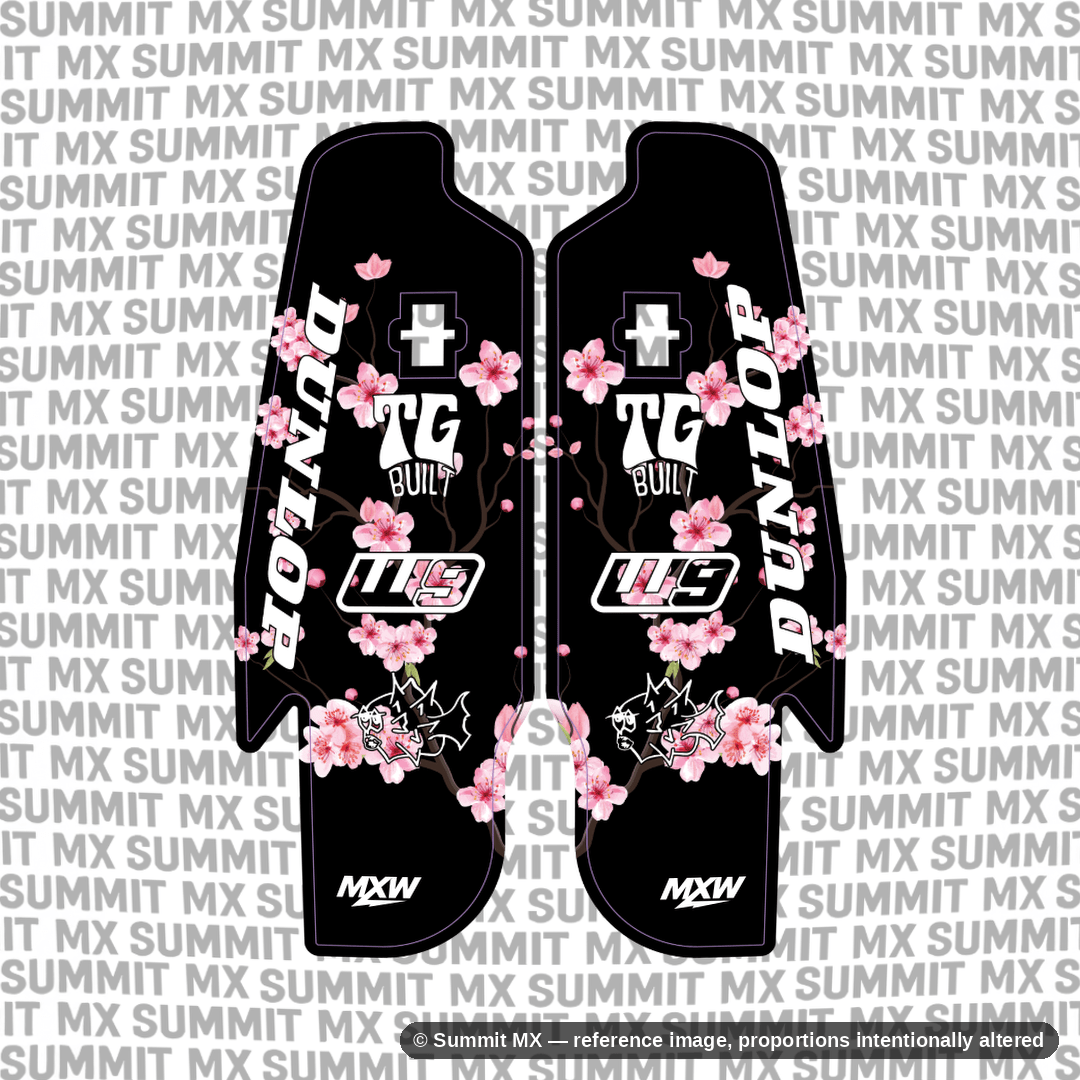 Cherry Blossom Fork Guard Decals - MXwraps
