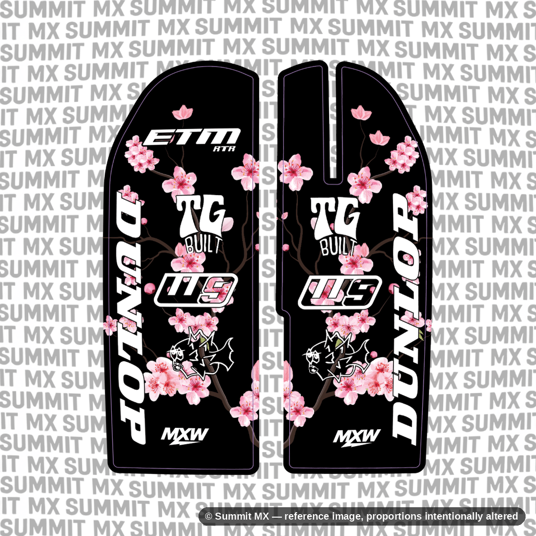 Cherry Blossom Fork Guard Decals - MXwraps