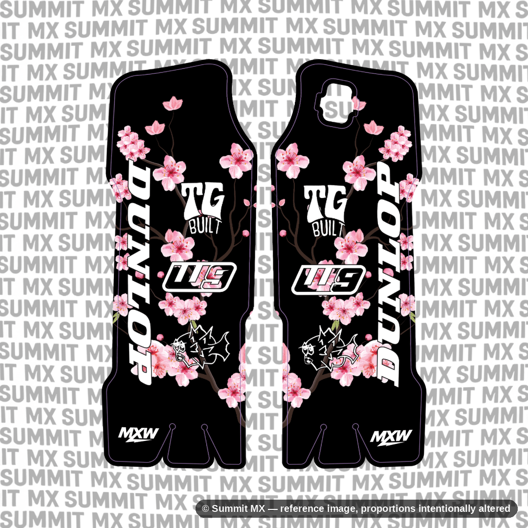 Cherry Blossom Fork Guard Decals - MXwraps