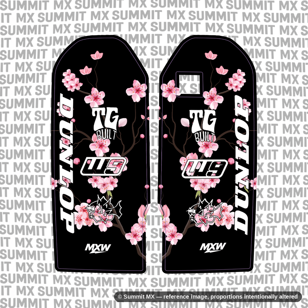 Cherry Blossom Fork Guard Decals - MXwraps