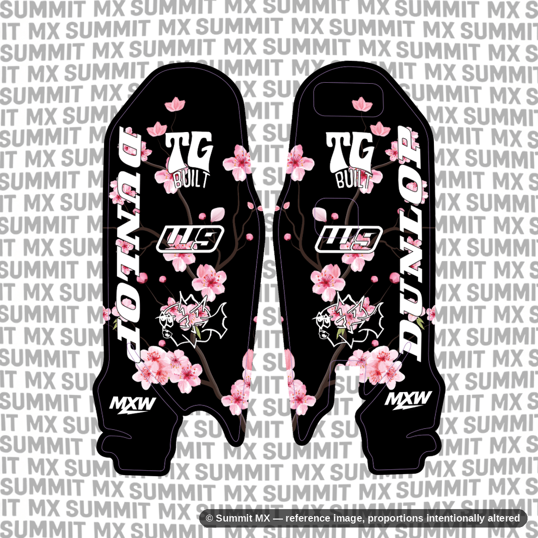 Cherry Blossom Fork Guard Decals - MXwraps