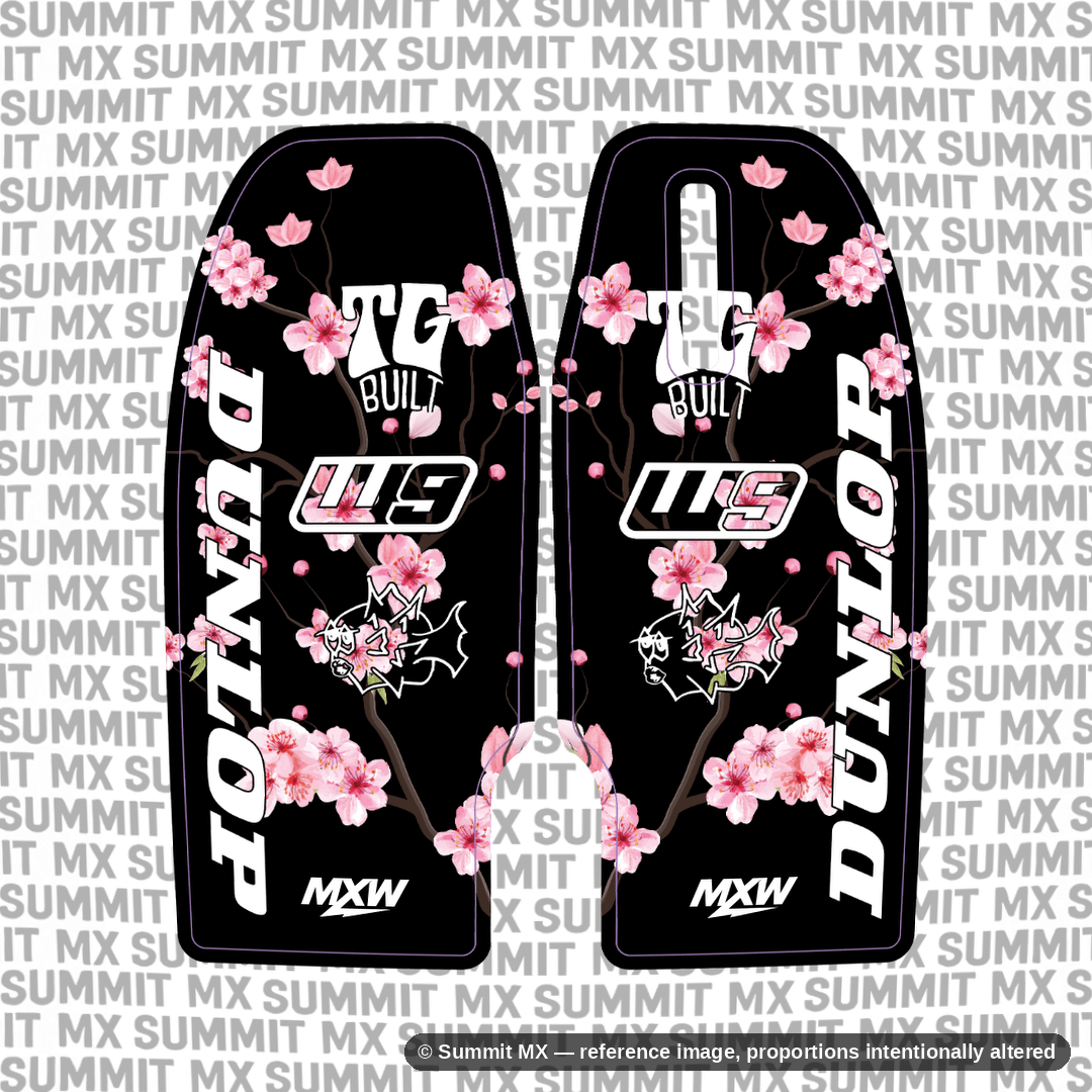 Cherry Blossom Fork Guard Decals - MXwraps