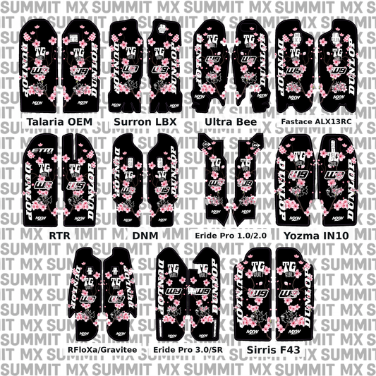 Cherry Blossom Fork Guard Decals - MXwraps