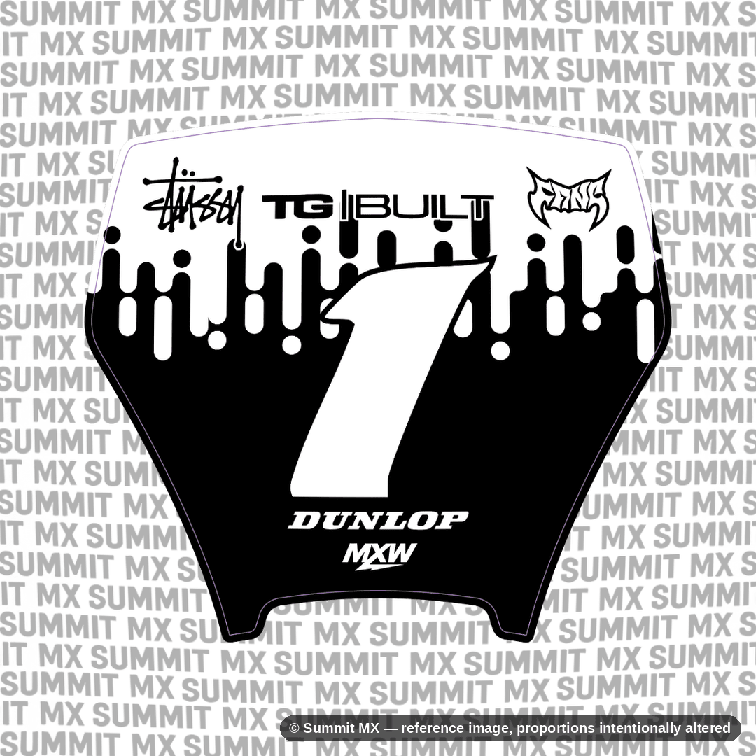 Drip Number Plate Decal - MXwraps
