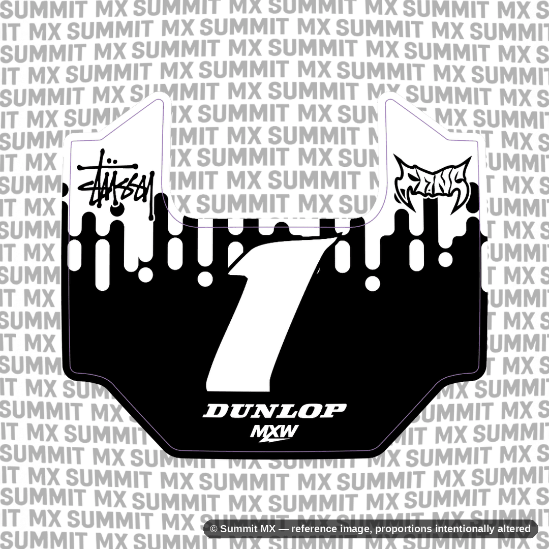 Drip Number Plate Decal - MXwraps