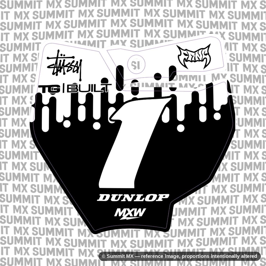 Drip Number Plate Decal - MXwraps