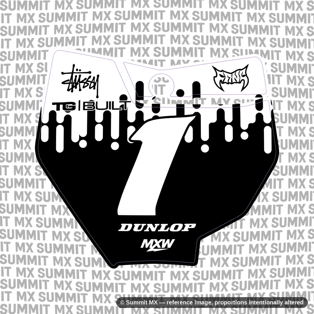 Drip Number Plate Decal - MXwraps