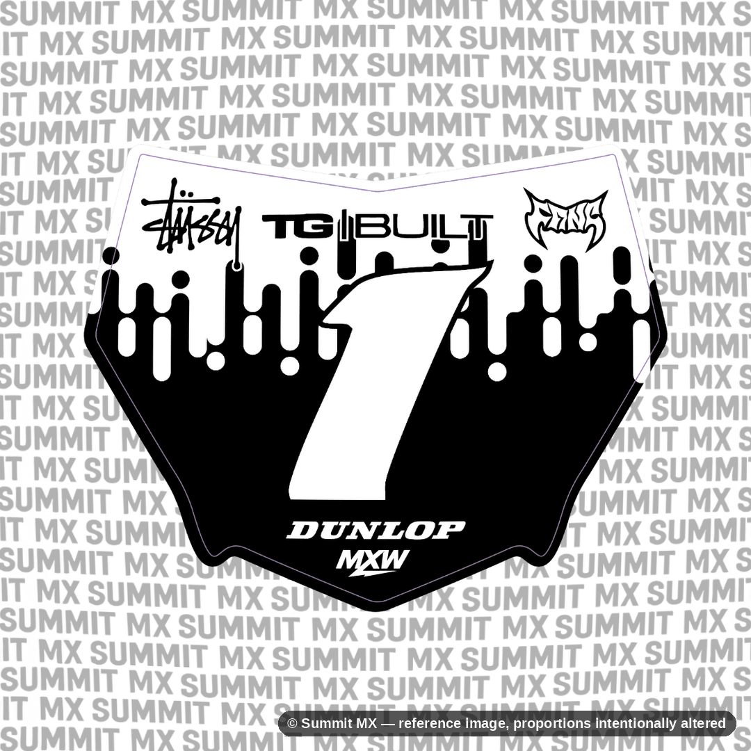Drip Number Plate Decal - MXwraps