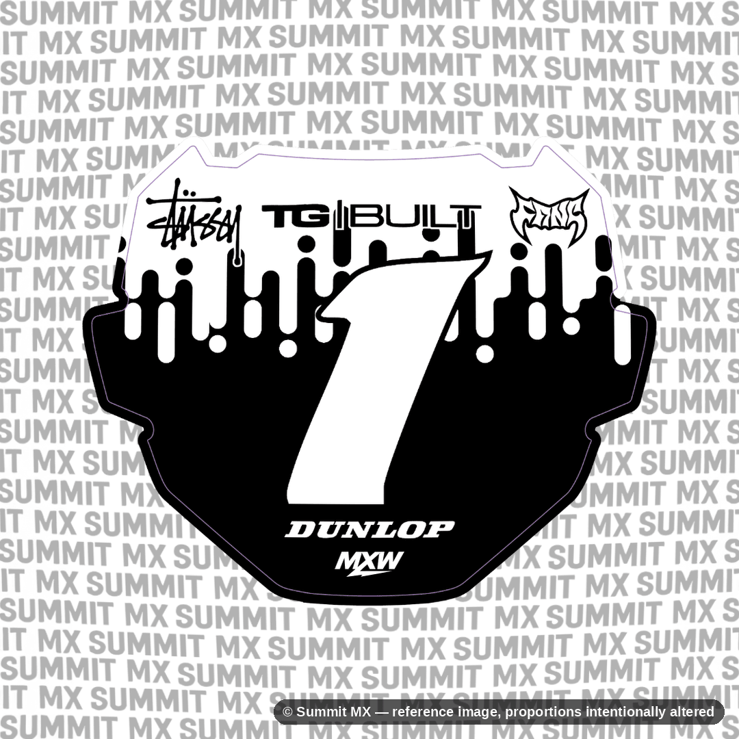 Drip Number Plate Decal - MXwraps