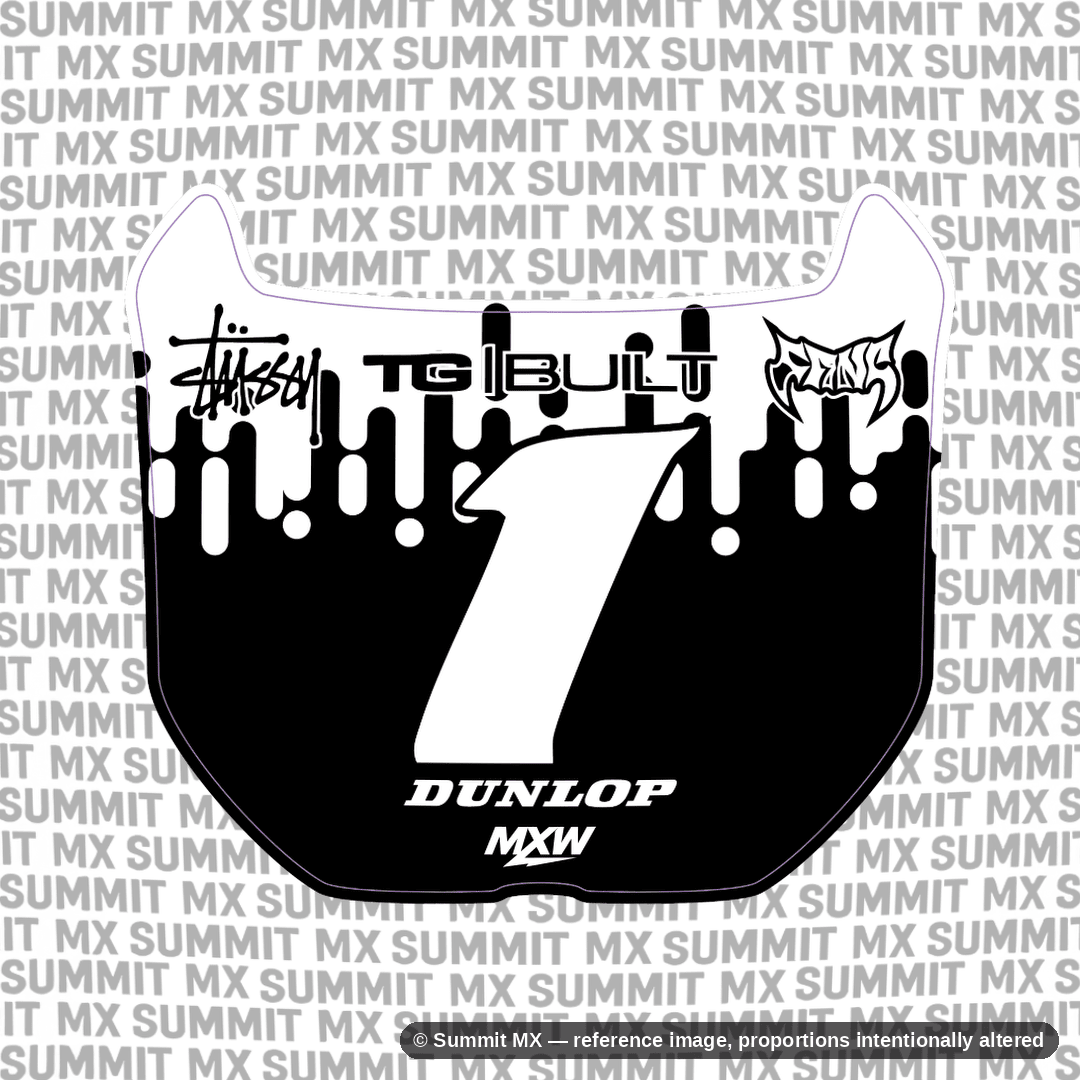 Drip Number Plate Decal - MXwraps