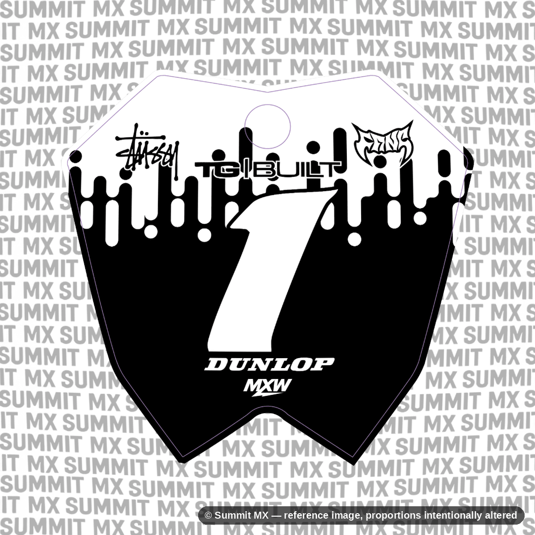 Drip Number Plate Decal - MXwraps