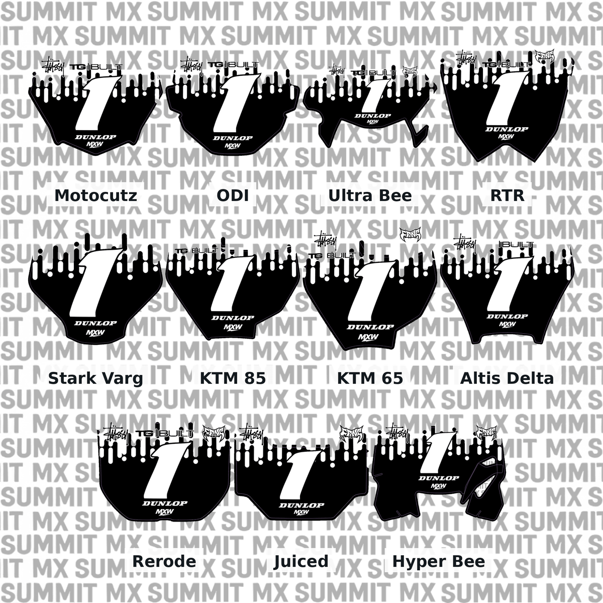 Drip Number Plate Decal - MXwraps