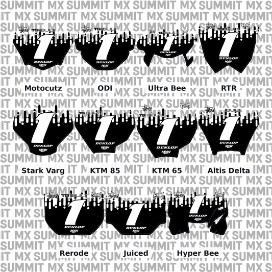 Drip Number Plate Decal - MXwraps