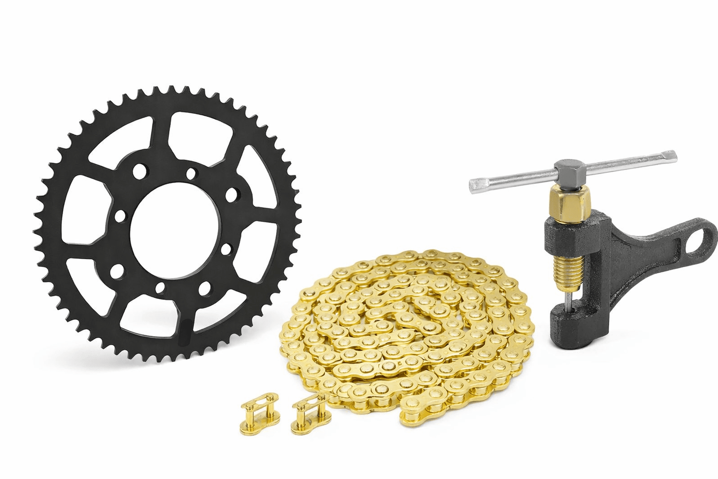 Tuttio Soleil 01 & Yozma Gold Chain Upgrade – Heavy Duty 420 E - Bike Chain (116 Links) - MXwraps